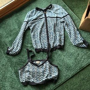Very cute cardigan and matching bralette